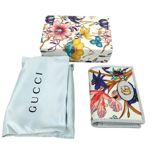 NIB Gucci Wallet Flora GG Marmont Canvas - Picture 2 of 10
